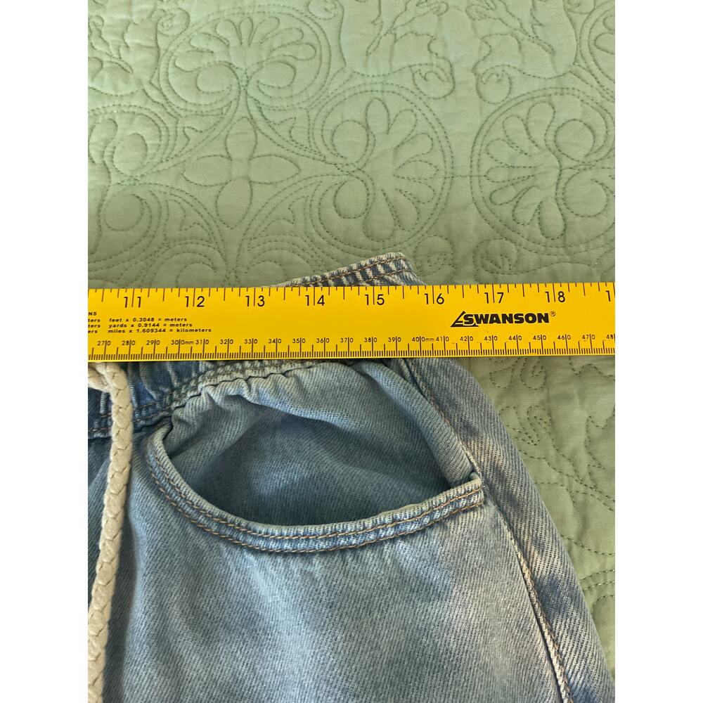 Loft The Palazzo Womens Zip Up Denim Palazzo Pants Light Wash Size 12 - Picture 8 of 12